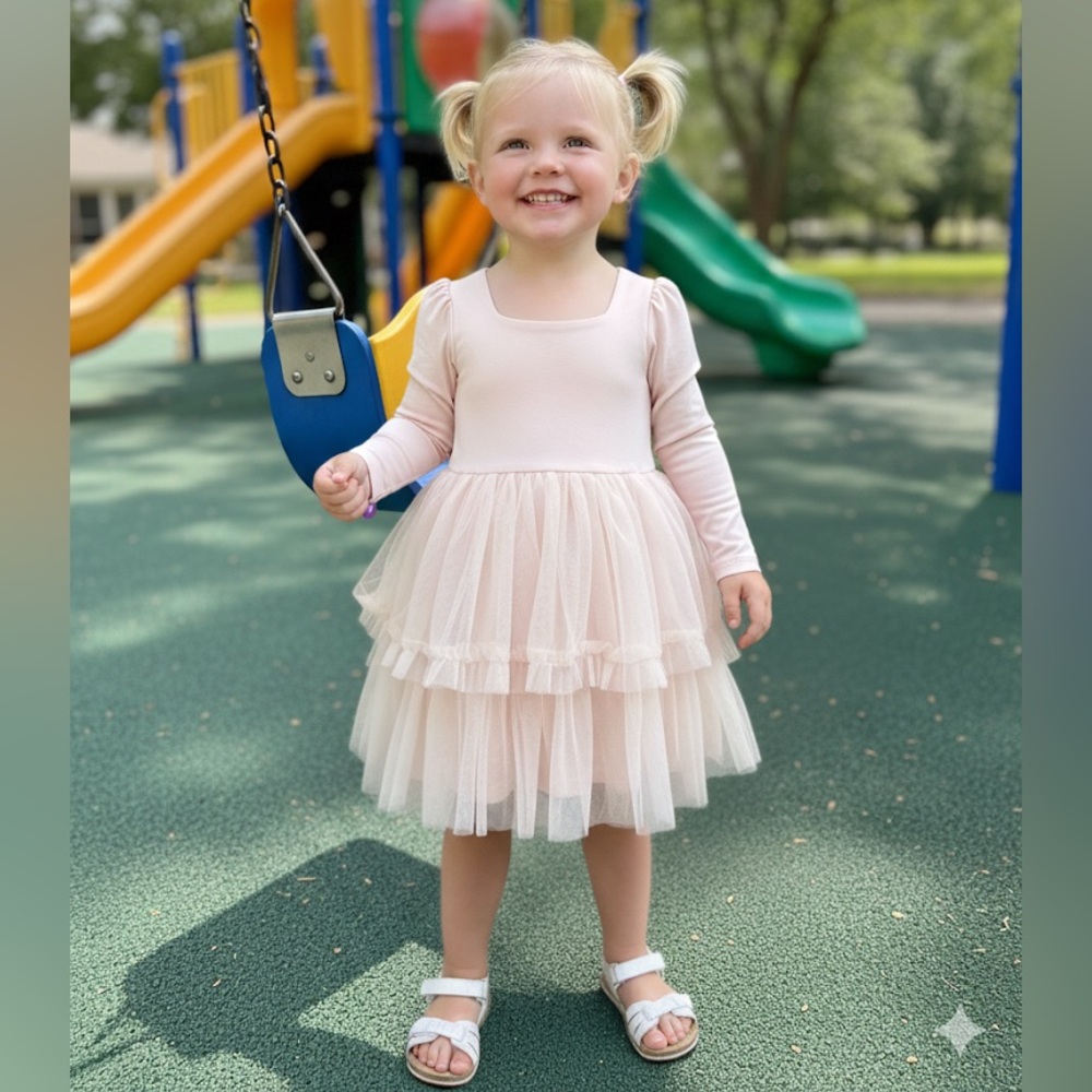 Janie and Jack Pink Layered Dress